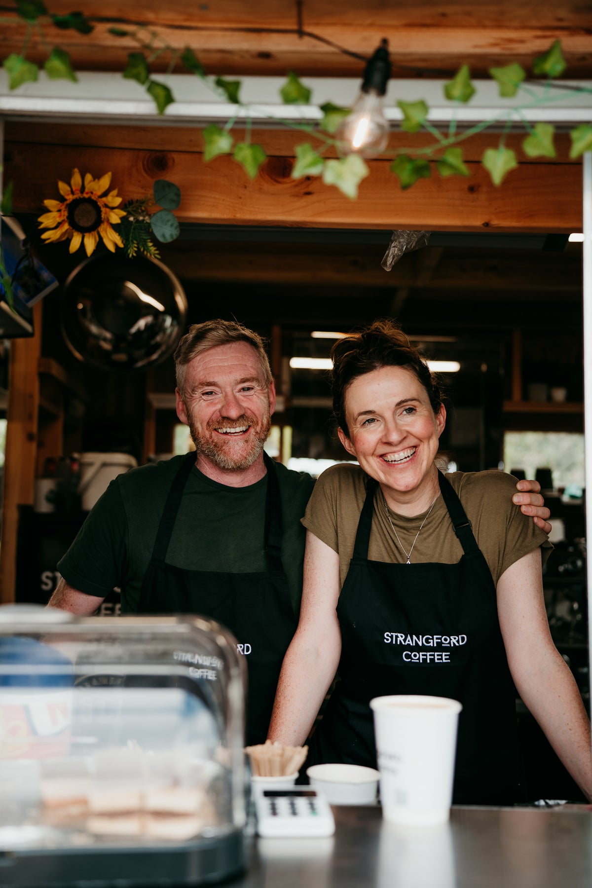 Bob and Val at the coffee port